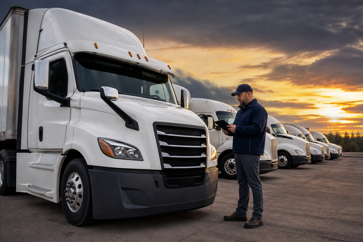 Fleet and driver management at a professional US motor carrier yard