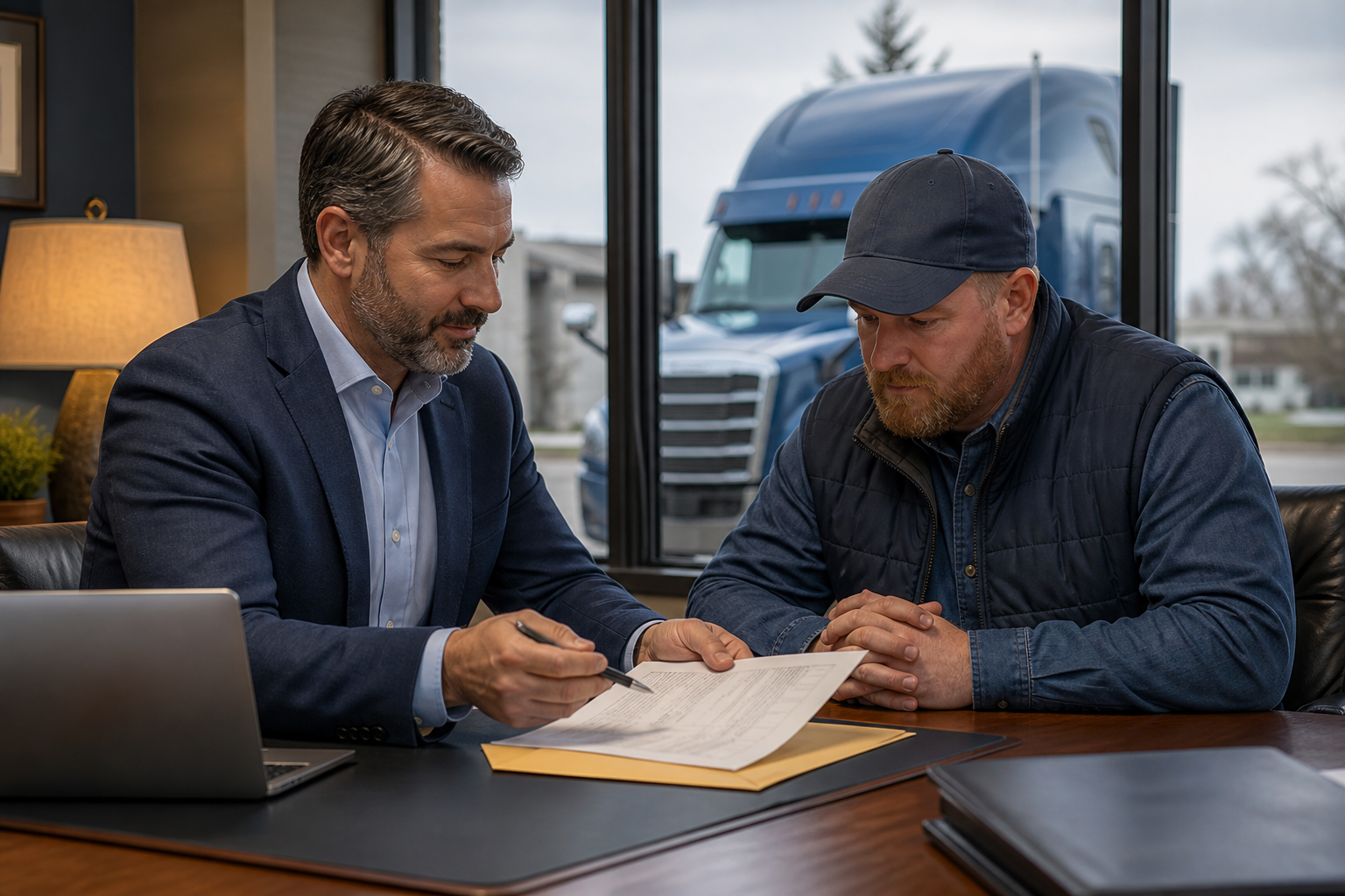 Commercial trucking insurance coordination for motor carriers